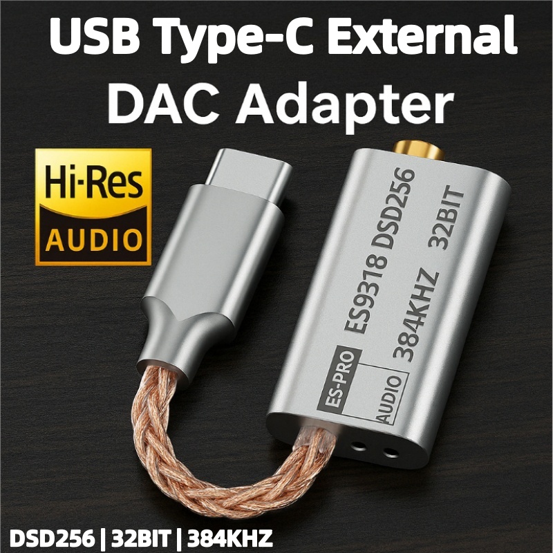 Usb C Earphone - USB DAC เครื่องขยายเสียงหูฟัง ES9318 DSD256 ประเภท