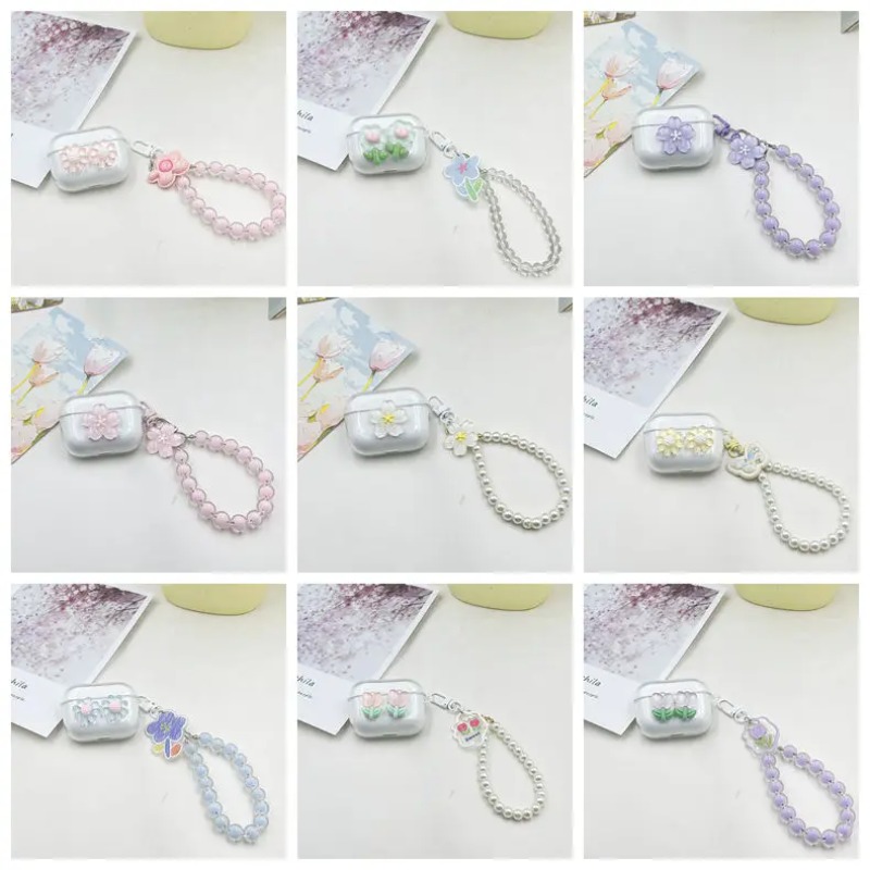 Beats Headphone Powerbeats Pro - เคสพวงกุญแจรูปดอกไม้สำหรับบีตส์ ฟิต โปรเคสสำหรับพาวเวอร์บีทส์ โปร 2 ฝาครอบหูฟังซิลิโคนสำหรับบีทส์