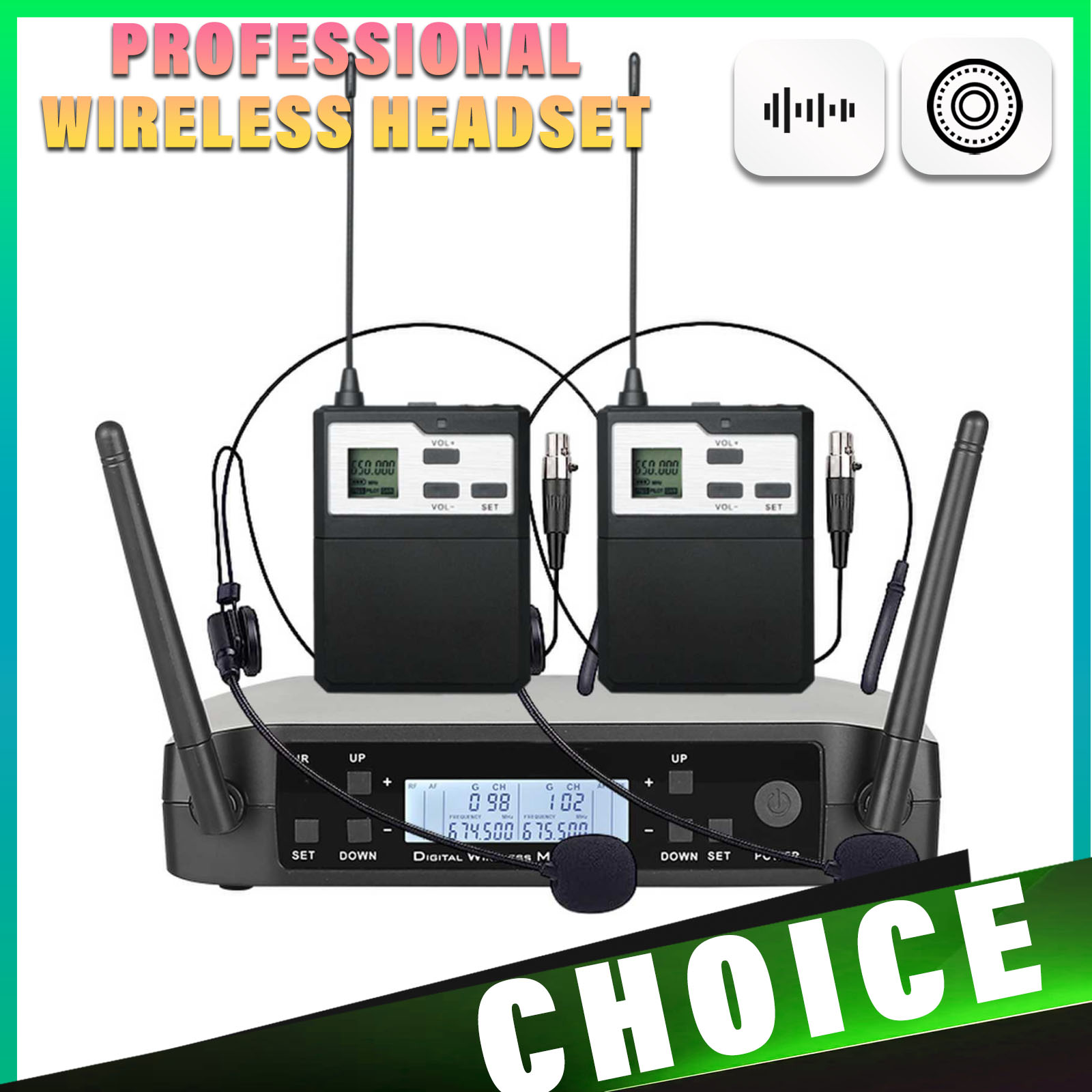 Shure Mic Sm58 - ไมโครโฟนไร้สาย UHF แบบคาดศีรษะ ระยะส่งสัญญาณ 33 ฟุต