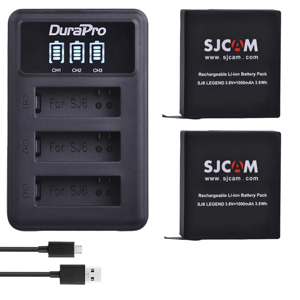 Shure Mic Mv7 - Durapro 2ชิ้น1000มิลลิแอมป์ของแท้ SJCAM แบตเตอรี่กล้อง SJ6 +