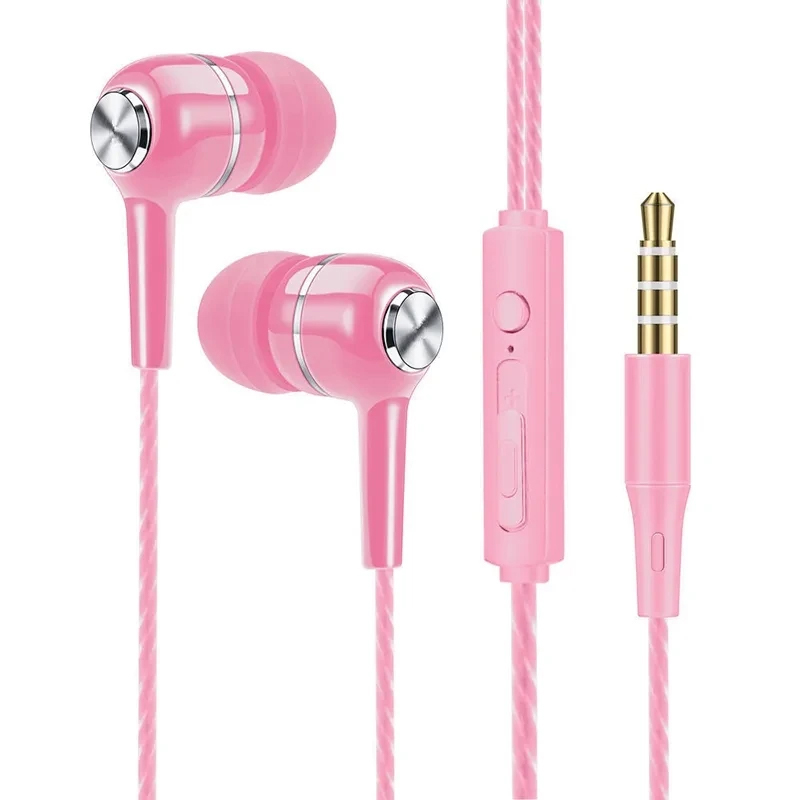 Audiophile Headphone Wired - หูฟังแบบมีสาย 3.5 มม. หูฟังชนิดใส่ในหูสำหรับเล่นกีฬา เสียงเบส หูฟังโทรศัพท์มือถือ