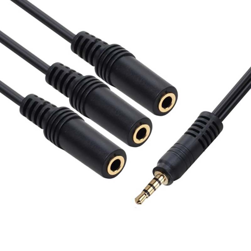 Earphone Splitter Jack - 1 ชิ้น อะแดปเตอร์แยกสัญญาณเสียง 3 ทาง ขนาด