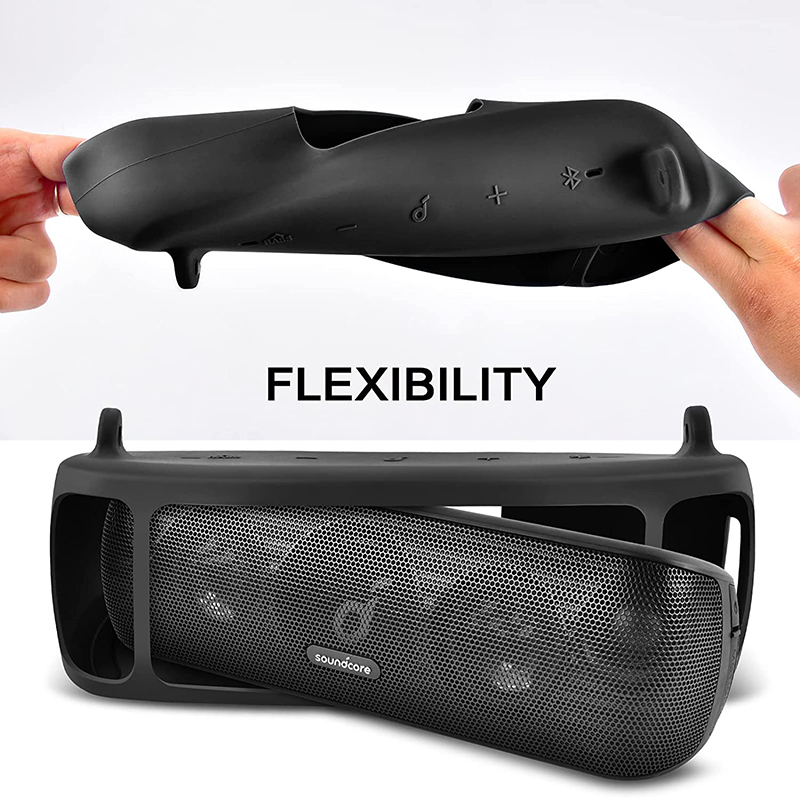 Anker Speaker Soundcore Motion+ - เคสซิลิโคนสำหรับลำโพงบลูทูธ Anker Soundcore Motion+ กระเป๋าใส่ลำโพงแบบพกพาทำจากยางกันน้ำพร้อมสายคล้องคาราไบเนอร์
