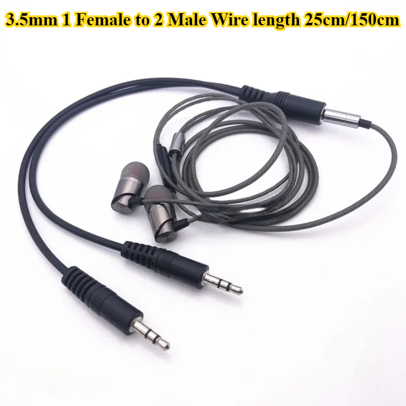 Earphone Splitter Jack - สายแยกเสียง 3.5 มม. 1 ต่อ 2