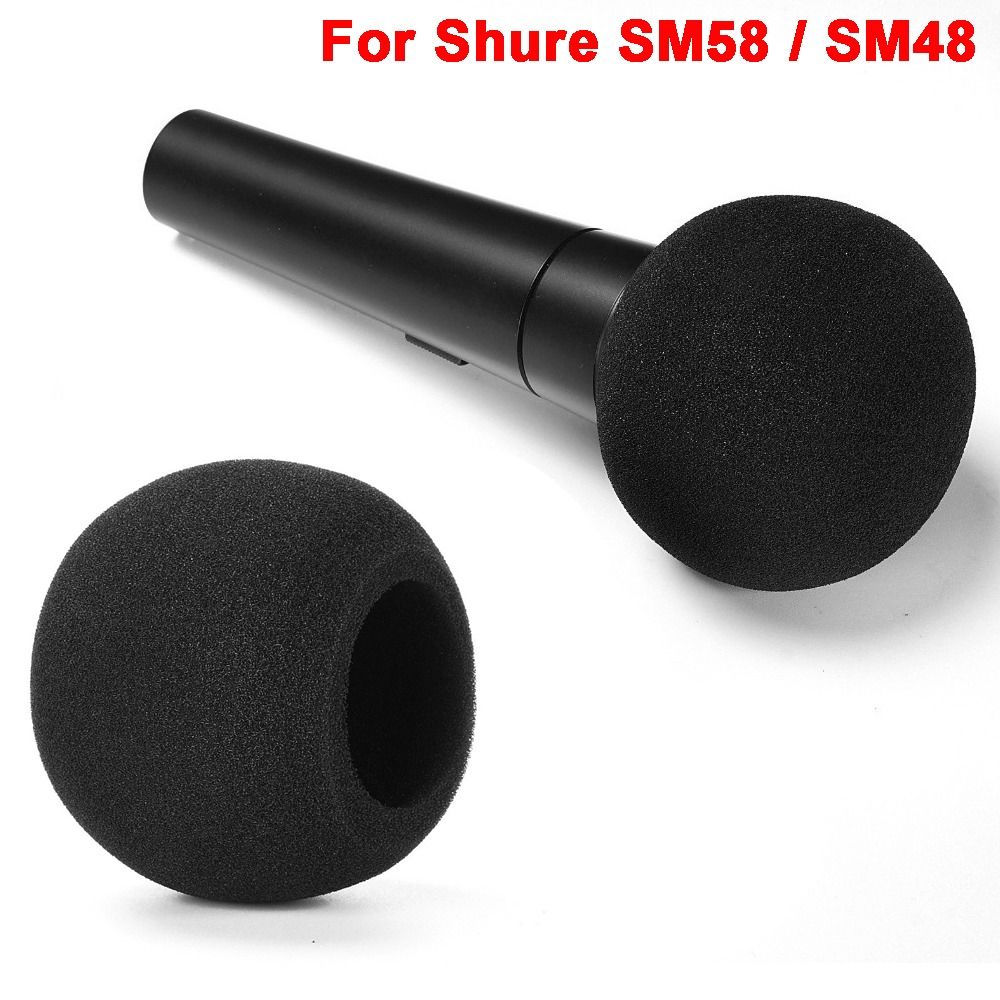 Shure Mic Sm58 - ฝาครอบไมโครโฟนแบบฟองน้ำกันลม สำหรับไมโครโฟน Shure SM58 / SM48