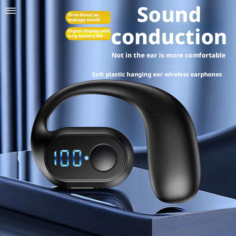 Sports Earphone Hook - หูฟังบลูทูธไร้สาย 5.3 พร้อมหน้าจอ LED น้ำหนักเบา เสียงสเตอริโอ