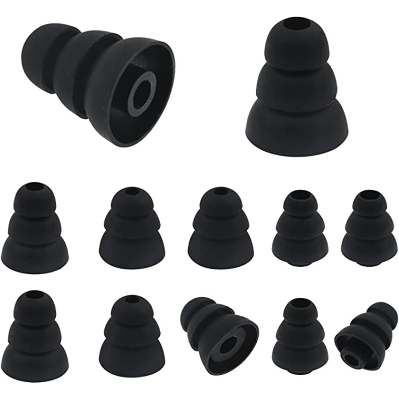 Silicone Ear Tip Replacement - สำหรับ 6 ชิ้น ขนาด S/M/L จุกหูฟังซิลิโคนแบบกันเสียงรบกวน