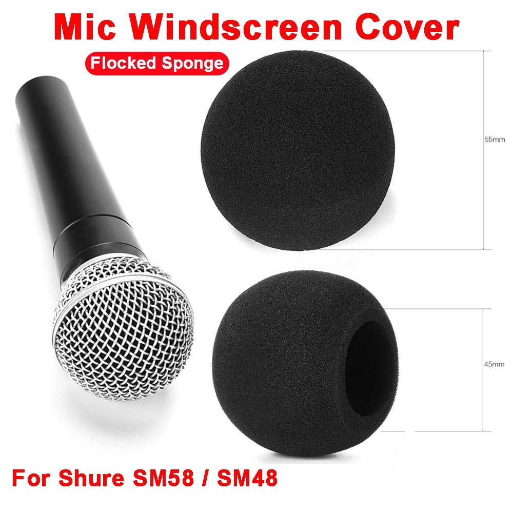 Shure Mic Mv7 - ฝาครอบไมโครโฟนแบบฟองน้ำกันลม สำหรับไมโครโฟน Shure SM58 / SM48