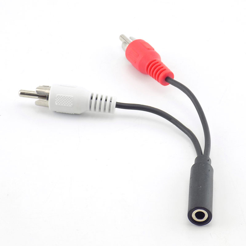 Cable Extension 3.5 - 3.5 มม.RCA หญิงแจ็คสเตอริโอ 2 ปลั๊ก RCA