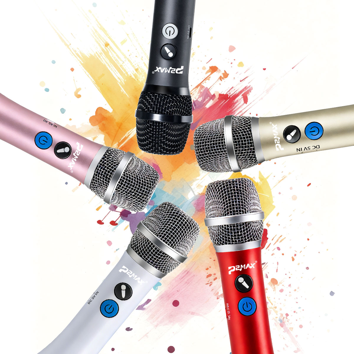 Shure Mic Sm58 - ไมโครโฟนคาราโอเกะพร้อมลำโพงขยายเสียง 20 วัตต์ รุ่น P2MAX Echo
