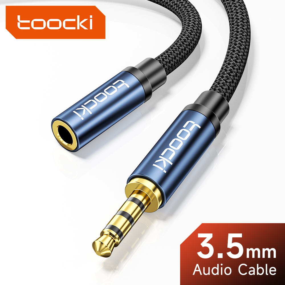 Cable Extension 3.5 - Toocki 3.5มม.สาย Aux สนับสนุน Mic สำหรับหูฟังลำโพงสายต่อไฟสำหรับโทรศัพท์มือถือ