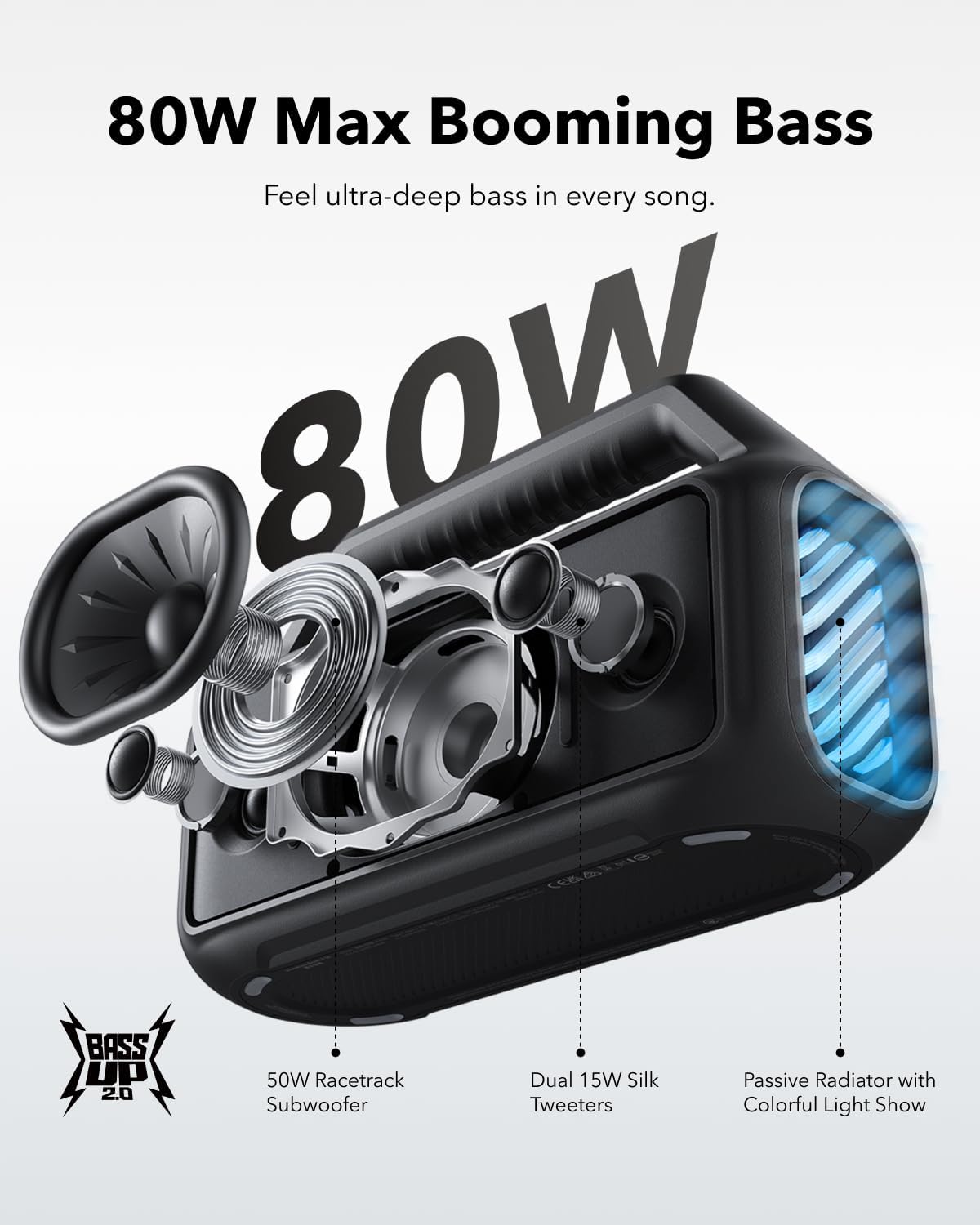 Soundcore Boom V2 โดย Anker, ล - Anker Speaker Soundcore Boom 2 บทวิจารณ์และราคา