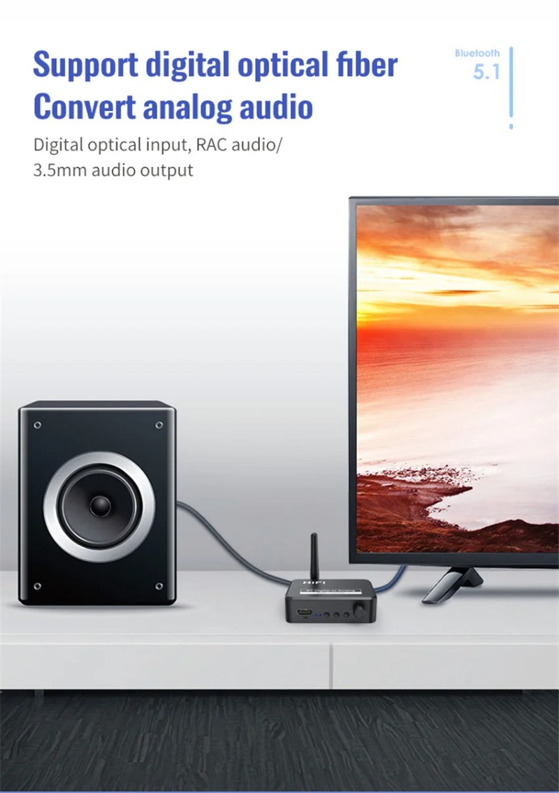 VIKEFON Analog Audio DAC Conve - Bluetooth Adapter Receiver บทวิจารณ์และราคา