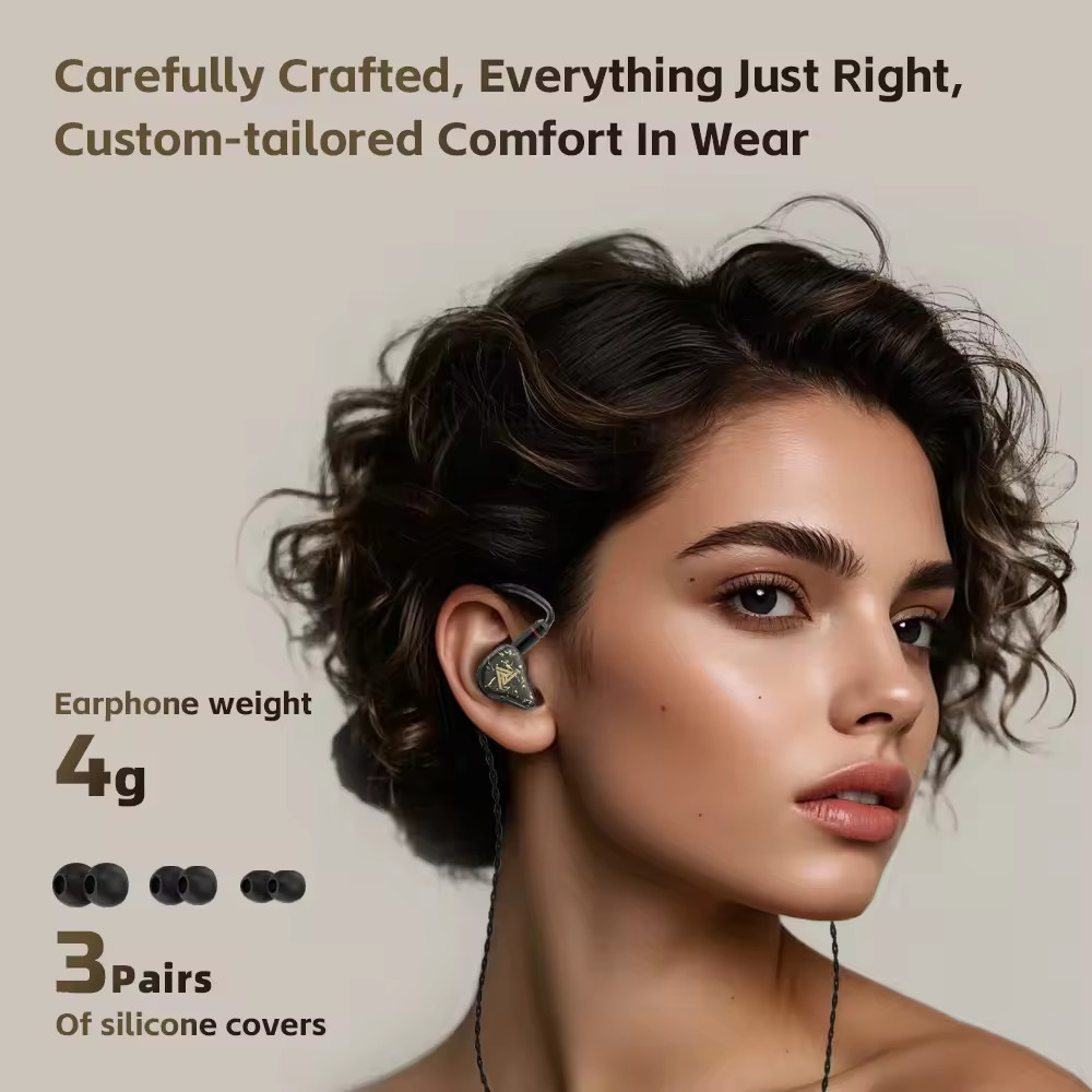 หูฟังแบบใส่ในหู QKZ KAISER ไดร - In Ear Monitor Iem บทวิจารณ์และราคา