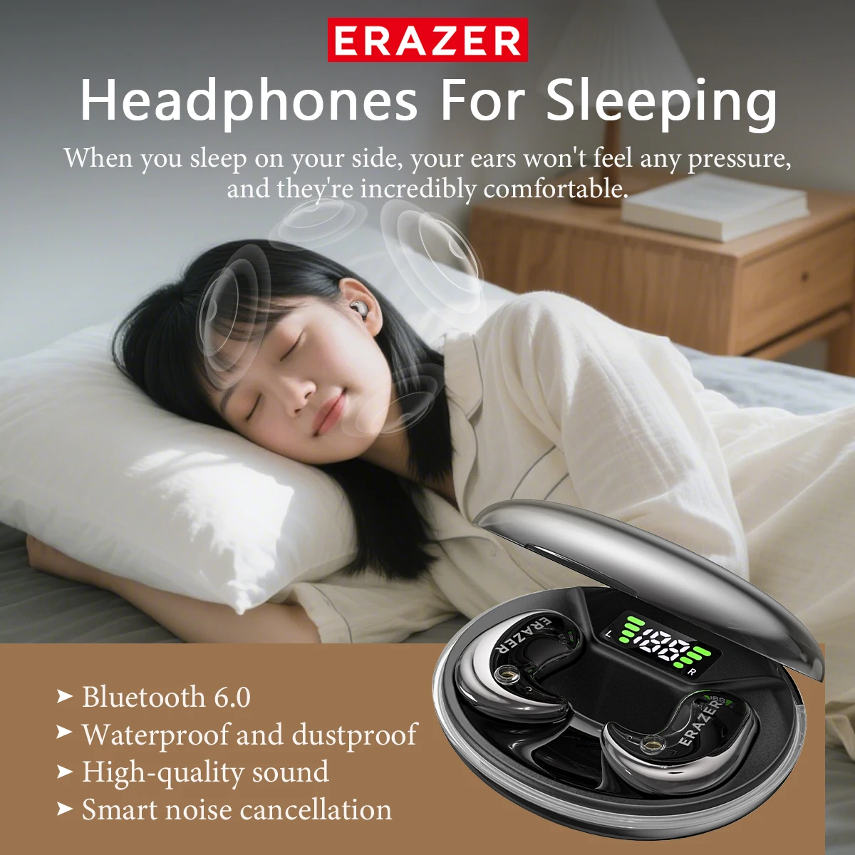 หูฟังบลูทูธแบบอินเอียร์ EARZER - Earbuds Charging Case บทวิจารณ์และราคา