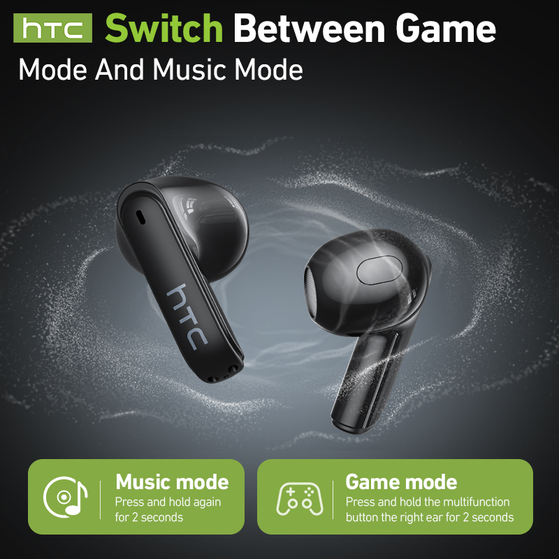 หูฟังเกมมิ่งไร้สาย hTC พร้อมหน - Earbuds Charging Case บทวิจารณ์และราคา