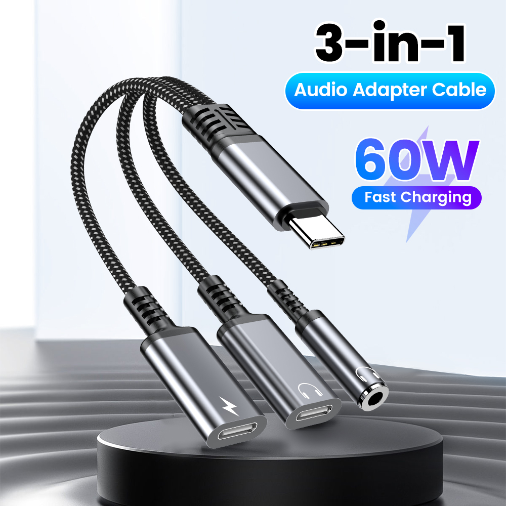 ประเภท C อะแดปเตอร์เสียงสาย 3i - Earphone Splitter Jack บทวิจารณ์และราคา